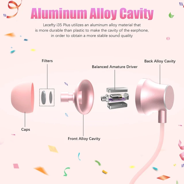 Alt view image 6 of 7 - Neckband Bluetooth Headphones, 200H Extra Long Playtime Wireless Stereo Neckband Earbuds with Microphone, Waterproof Balanced Armature Drivers in Ear Headset for Sports/Workout (Pink-Purple)