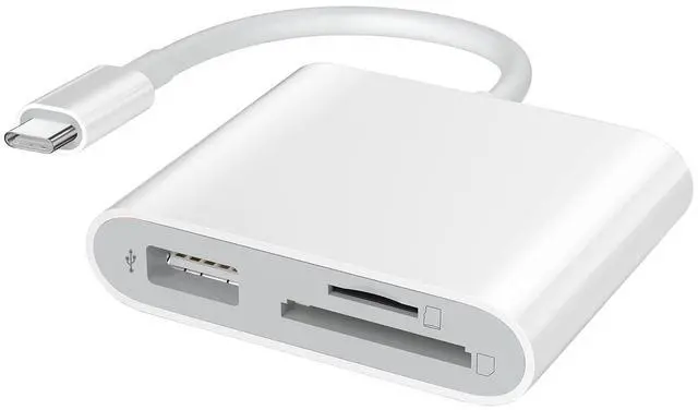 Main image of USB C SD Card Reader Adapter, 3 in 1 USB Type C to USB OTG Memory Card Adapter for TF SD Micro SD Cards Compatible with MacBook Pro Air/iPad Pro/Mini/iPhone 15, Galaxy S23