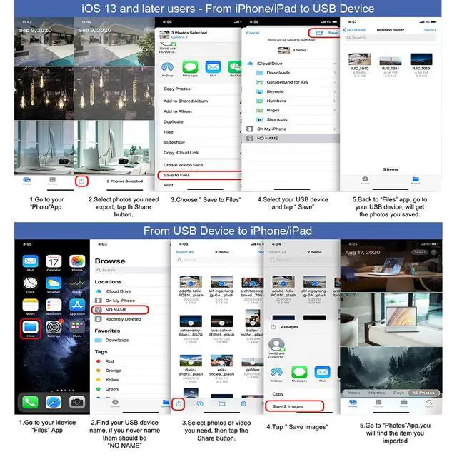 Alt view image 7 of 7 - Lightning to HDMI Adapter with USB Camera and Charging Port, SD Card Reader for iPhone, 6 in 1 Camera Adapter to iPhone, Supports MIDI Keyboard, Mouse, HD TV/Projector/Monitor, Plug & Play