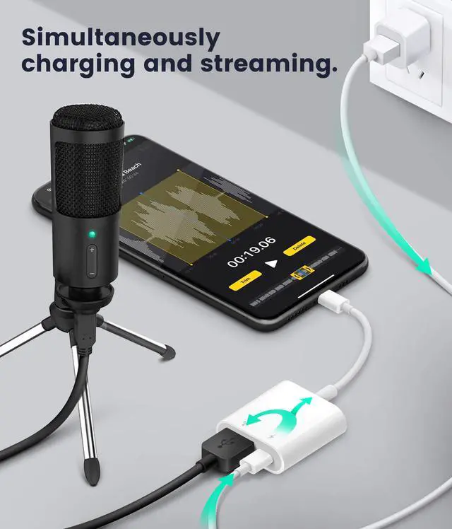 Alt view image 5 of 5 - USB Adapter for iPhone/iPad, Lghtnng to USB Female OTG Adpater,USB3 to iPad Adapter with Charging Port,Supports FlashDrives,MIDI,SD Card Reader and Mouse,Plug&Play