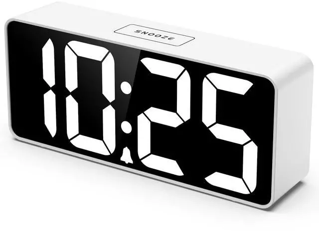 Main image of 7.5 Inches Huge Digital Alarm Clock for Seniors & Visually Impaired, Easy Set, USB Charging Port, 0-100% Dimmer, Snooze, Adjustable Volume, Outlet Powered for Bedroom