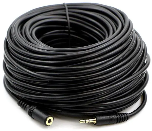 Main image of 3.5mm Stereo Male to Female Extension Audio Cable Cord (100 Feet)
