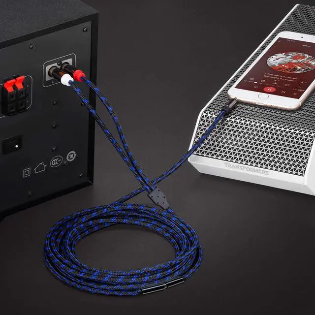 Alt view image 4 of 7 - 100 ft Double Shielded Long Headphone Extension Cable - 3.5mm Male to Female