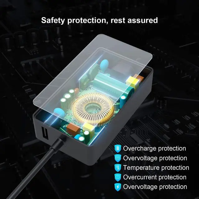 Alt view image 5 of 7 - Surface Book 2 Charger, 102W 15V 6.33A Surface Laptop Power Supply Compatible with Microsoft Surface Book 2/3 Surface Laptop 2/3/4/5 Surface Pro 9/8/7/6/5 DC Cable 5.9ft with USB 5V 1.5A