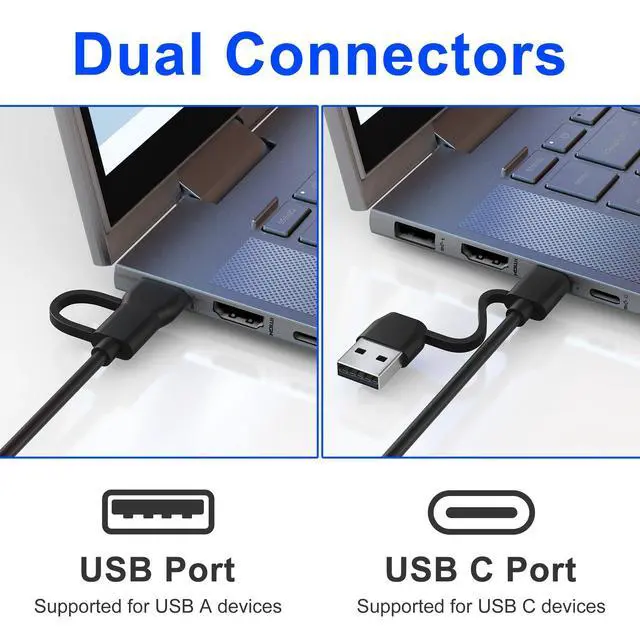 Alt view image 3 of 7 - USB C/A Smart Card Reader and Memory Card Adapter 7 in 2 CAC Reader- Military CAC, SIM, SD/TF/MS Pro Duo/M2/IC/PIV Card Reader for Windows/Mac/Linux, Plug and Play
