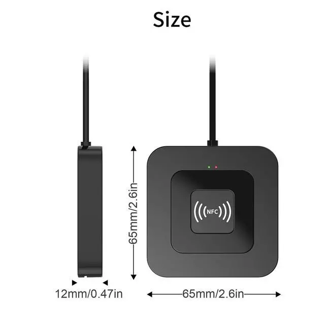 Alt view image 7 of 7 - CAC NFC Smart Card Reader Military, Dual Interface USB DOD Military ID/IC Card Reader with Contactless NFC Tap-to-Read, USB C Adapter Compatible with Windows, Linux, MacOS