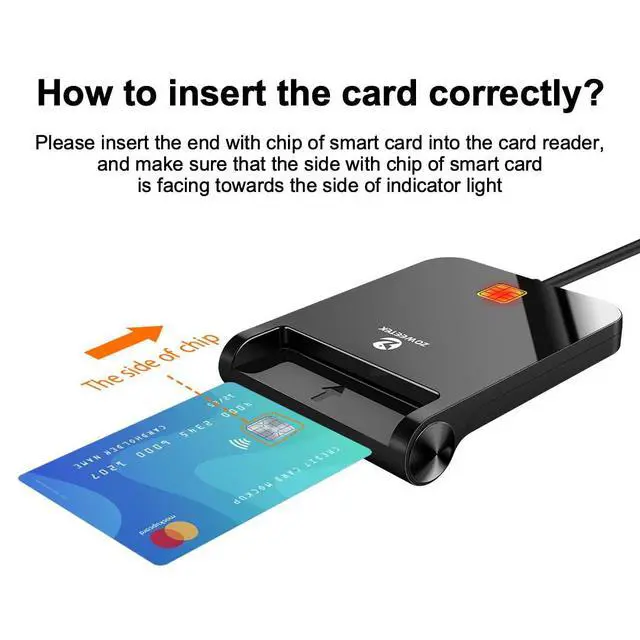 Alt view image 4 of 7 - CAC Reader USB C, CAC Card Reader Military, DOD Military USB Common Access CAC, Compatible with Windows 10/11, Mac OS 10.15 and Linux (Type C)