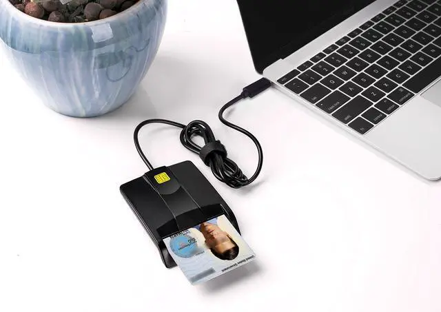 Alt view image 5 of 5 - Type C Smart Card Reader DOD Military USB-C Common Access CAC Card Reader, Compatible with Windows (32/64bit) XP/Vista/ 7/8/10, Mac OS X