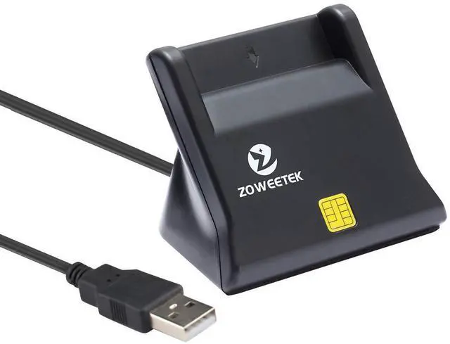 Main image of CAC Reader, CAC Card Reader Military, DOD Military USB Common Access CAC Smart Card Reader, Compatible with Windows, Mac OS and Linux