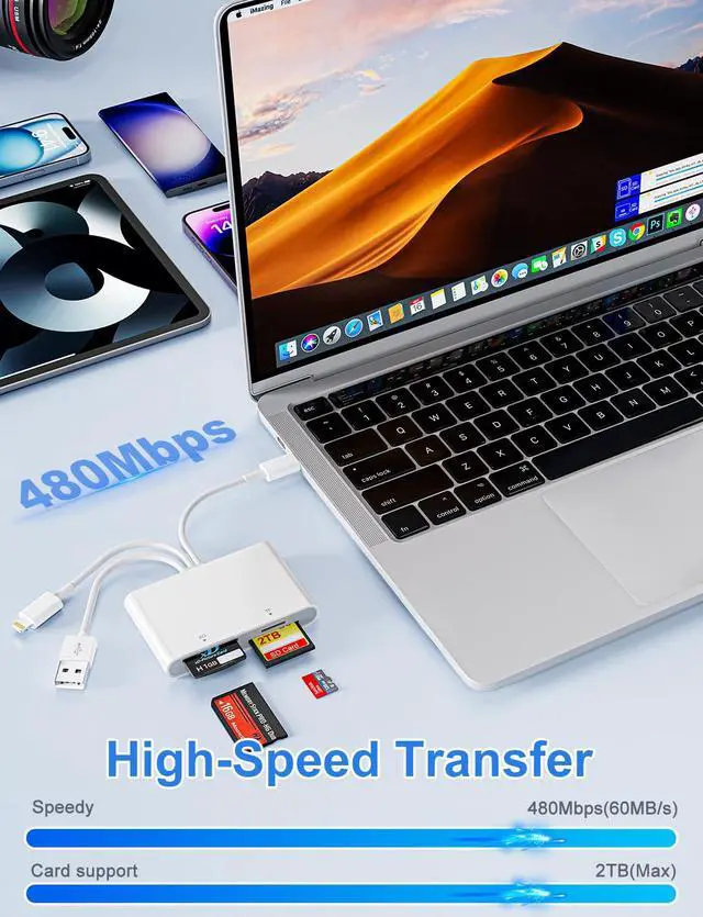 Alt view image 5 of 7 - Memory Stick Pro Duo Adapter - XD Picture Card Reader for iPhone/USB C/A, 4 in 1 SD/TF/MS/XD Card Reader Adapter Sony Cybershot Card Reader Support iPhone 17/16/15/14/13/12/11/Pad/PC/Android/Laptop