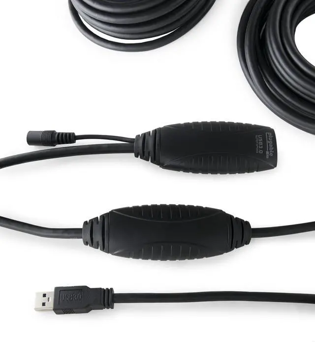 Alt view image 4 of 7 - 10 Meter (32 Foot) USB 3.0 Active Extension Cable with AC Power Adapter, Back-Voltage Protection, and Driverless Technology
