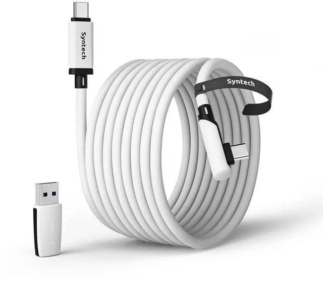 Main image of Link Cable 20FT Compatible with Oculus/Meta Quest 3/Quest 3S/Quest2/Pro/Pico 4 Accessories and PC/SteamVR, Upgraded Type C with USB 3.0 Adapter, High Speed Data Transfer Cord for VR Headset
