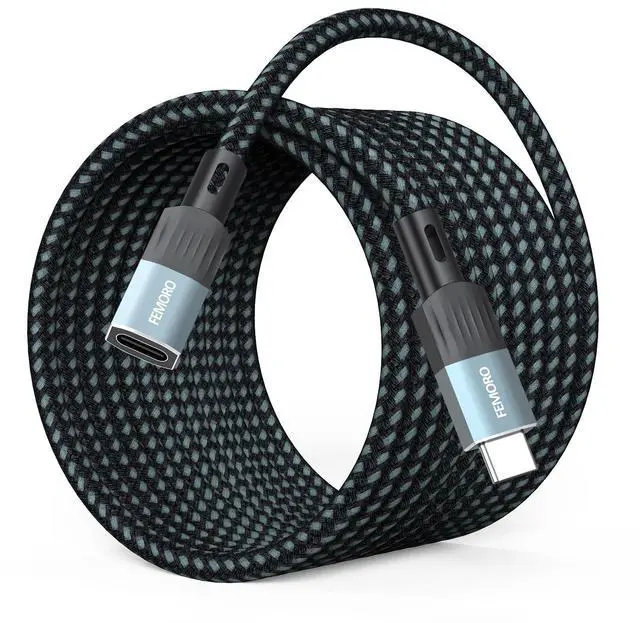 Main image of USB C Extension Cable 20ft Extra Long 4K@60Hz Display 100W Charging 5Gbps Data Transfer USB-C Male to Female Durable Braided Cord for Phones Tablet Laptop Camera Monitor etc.