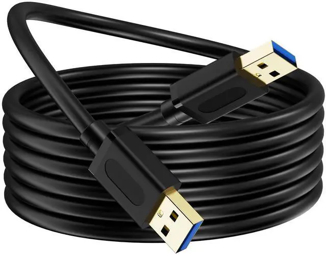 Main image of USB 3.0 Male to Male Cable 25Ft,USB to USB Cable with Gold-Plated Connector for Hard Drive Enclosures, DVD Player, Laptop Cooler(25Ft/8M)