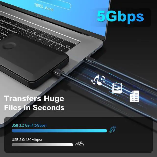 Alt view image 6 of 7 - USB 3.0 Male to Male Cable 25Ft,USB to USB Cable with Gold-Plated Connector for Hard Drive Enclosures, DVD Player, Laptop Cooler(25Ft/8M)
