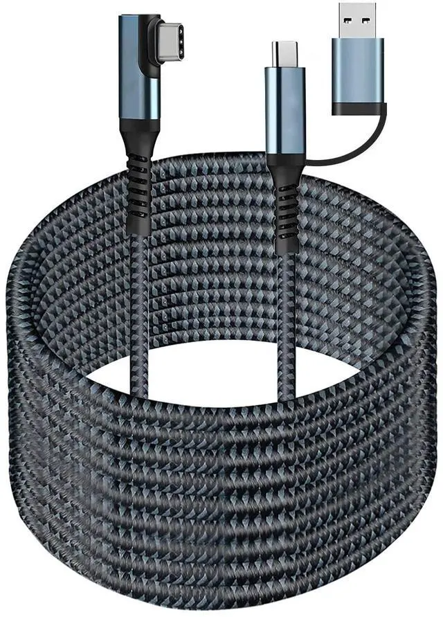 Main image of VR Link Cable 20FT Compatible for Oculus Quest 2, USB 3.2 Type C to C 5Gbps High Speed Data Transfer & Fast Charging Cord Compatible for Virtual Reality Headset and PC Gaming