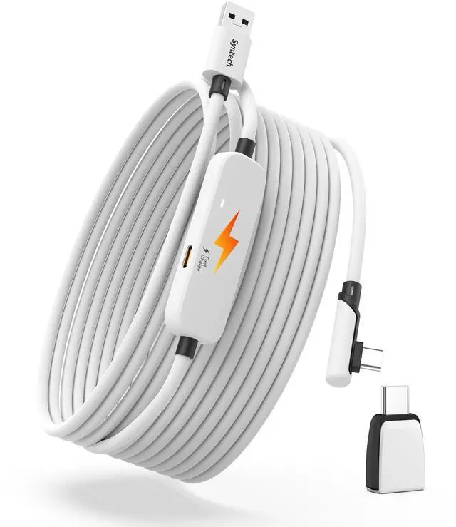 Main image of Link Cable with Charging 20FT Compatible with Oculus/Meta Quest 3S/3 Accessories, Quest2/Pro, Pico4, Next-Gen VR Cable with USB 3.0 A to C Adapter for SteamVR, Charge & Link Simultaneously