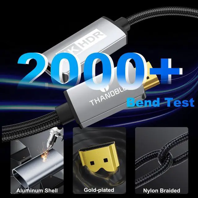 Alt view image 7 of 7 - Active HDMI to DisplayPort Adapter (4K 60Hz 1080p 120Hz), Unidirectional HDMI Source to DP Monitor Display Port Adapter Compatible for NVIDIA, AMD, PS5/4, Xbox, PC, Laptop, Computer