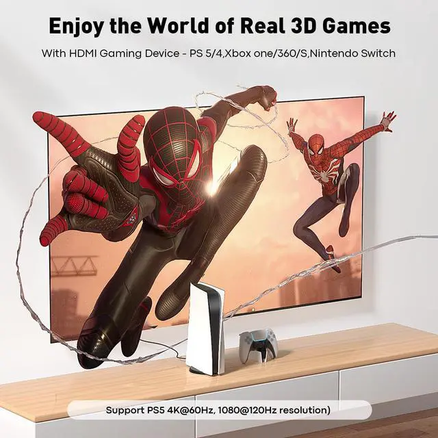 Alt view image 3 of 7 - HDMI to DisplayPort Adapter | 4K@60Hz Active HDMI 2.0 Male to DP 1.2 Female Converter Uni-Directional HDMI Cable Support HDCP 2.2 for PC,AMD,NVIDIA,Dell,HP,Mac,NS,PS5,Xbox One/Series X