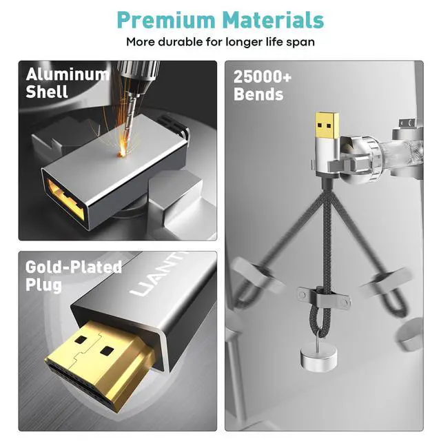 Alt view image 5 of 7 - HDMI to DisplayPort Adapter | 4K@60Hz Active HDMI 2.0 Male to DP 1.2 Female Converter Uni-Directional HDMI Cable Support HDCP 2.2 for PC,AMD,NVIDIA,Dell,HP,Mac,NS,PS5,Xbox One/Series X