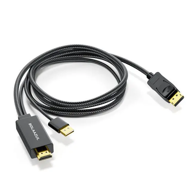 Alt view image 7 of 7 - Active 4K HDMI to Displayport 1.2 Converter Adapter Cable, from HDMI Source to DisplayPort Monitor Cable - Unidirectional M/M - for PS3/PS4/TV/Monitor/Projector