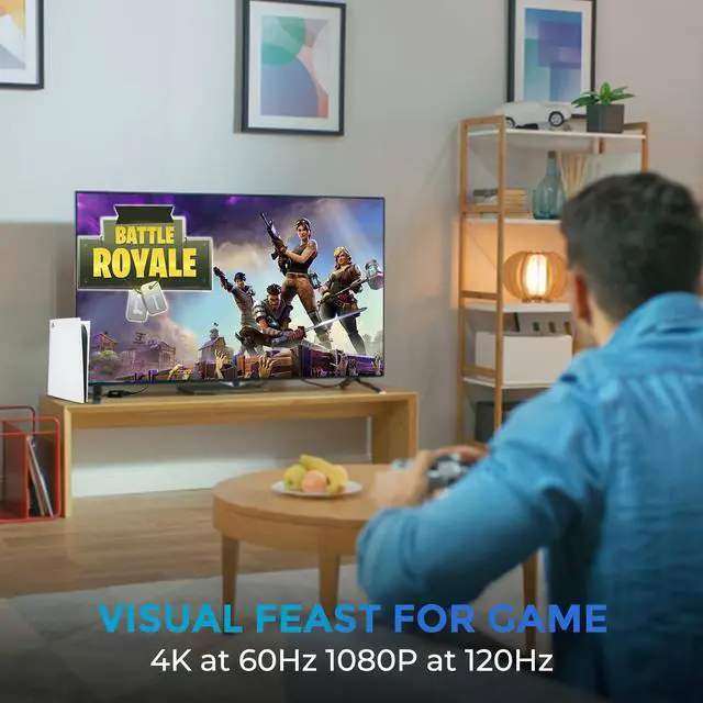 Alt view image 3 of 7 - HDMI to DisplayPort Adapter 8K, HDMI 2.1 to DP 1.4 for HDMI Equipped Systems to Connect to DisplayPort Monitors - Compatible with PS5 Xbox One/X/S and PlayStation 5 and More