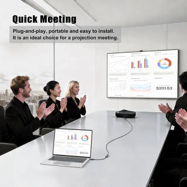 Alt view image 4 of 7 - 4K Display Port to HDMI Adapter, 5 Pack, 10.2Gbps DP 1.2 to HDMI 1.4 Adapter, Uni-DirectionalMale to Female Compatible with Monitor, Laptop, PC, Projector, TV