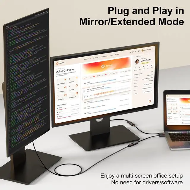 Alt view image 3 of 7 - 4K Display Port to HDMI Adapter, 5 Pack, 10.2Gbps DP 1.2 to HDMI 1.4 Adapter, Uni-DirectionalMale to Female Compatible with Monitor, Laptop, PC, Projector, TV