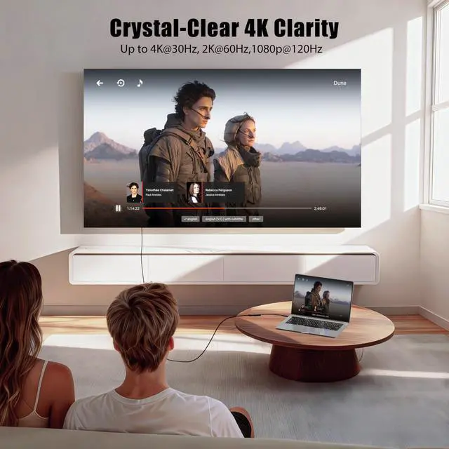 Alt view image 5 of 7 - 4K Display Port to HDMI Adapter, 5 Pack, 10.2Gbps DP 1.2 to HDMI 1.4 Adapter, Uni-DirectionalMale to Female Compatible with Monitor, Laptop, PC, Projector, TV