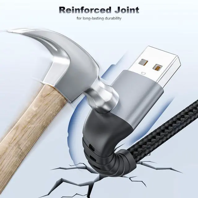 Alt view image 6 of 7 - 2-Pack Coiled USB C Cable for iPhone 17/16/15 All Series, USB A to Type-C Charger Flexible 1-3FT Length & Braided iPhone Fast Charging Cord for iPad Air 4/Mini 6/Galaxy/Pixel/Moto/LG