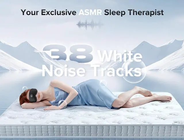 Alt view image 6 of 7 - Sleep Mask with Bluetooth Headphones, 3D Eye Mask for Sleep Headphones with White Noise, Total Blackout, 5.4 Bluetooth, Timer, 15 Hours for Women Men, Travel, Meditation, Nap, CPAP Users