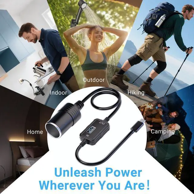 Alt view image 6 of 7 - USB C to 12V Cigarette Lighter Adapter: Max 36W USB C Male to Car Cigarette Lighter Female Socket Type C Converter Power Cable PD3.0 for Dash Cam GPS Recorder Power Bank Led Light Strips