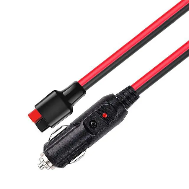 Alt view image 2 of 5 - Car Cigarette Lighter Plug Cable, 45A to 15A Extension Cable, Heavy Duty 12AWG Compatible with Anderson Power Pole Port - 3.3ft/1m