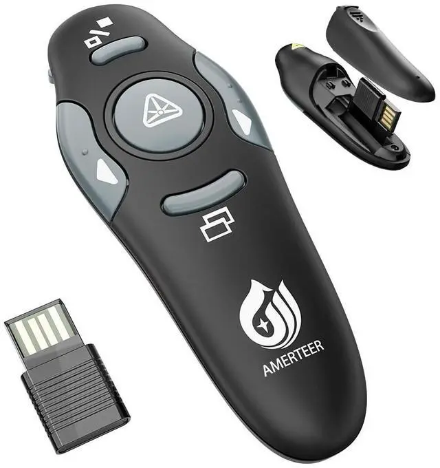 Main image of Presentation Clicker Wireless Presenter Remote Clicker for PowerPoint Presentations with Red Pointer, PowerPoint Clicker Slide Advancer for Mac/Windows/Google Slide/PPT.