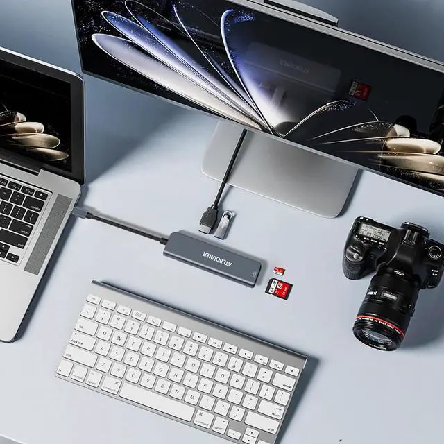 Alt view image 4 of 6 - MacBook USB-C Hub Adapter - Multiport Docking Station With HDMI for MacBook Pro and Thunderbolt Devices