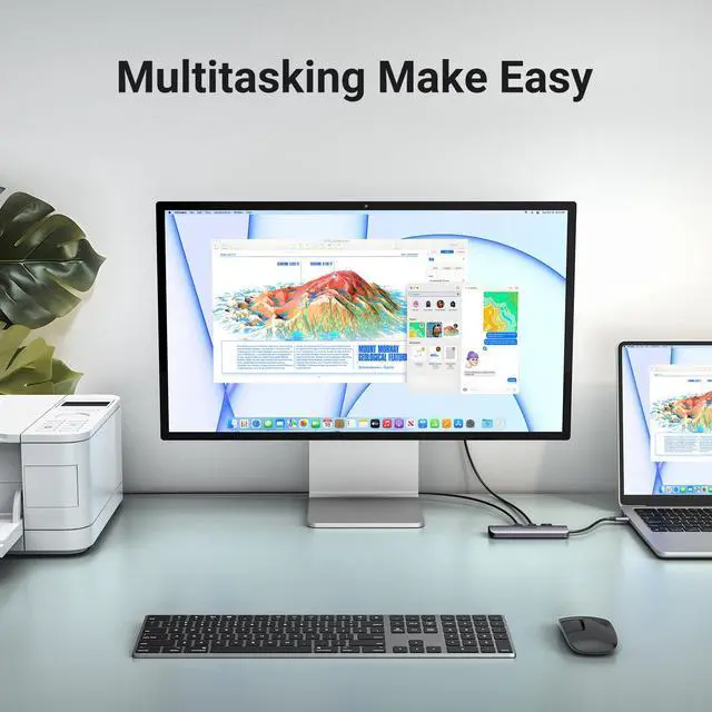 Alt view image 6 of 7 - Revodok USB C Hub 6 in 1 USB C Dongle 4K HDMI, 3 USB 3.0 Ports, SD/TF Card Reader Compatible with MacBook Pro, MacBook Air, iPad, iPhone 16 15 Pro/Pro Max. Space Grey