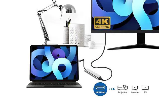 Alt view image 5 of 7 - USB C to HDMI Adapter Dex Dock for Galaxy S25/S24/S23/S22/Note20/TabS9/S8/S7,Type-c hub with 3.5mm Audio Jack,4K HDMI,USB3.0,PD 60W,Adapter for iPhone 15/iPad Air 4/5,iPad mini 6,Nintendo Switch1