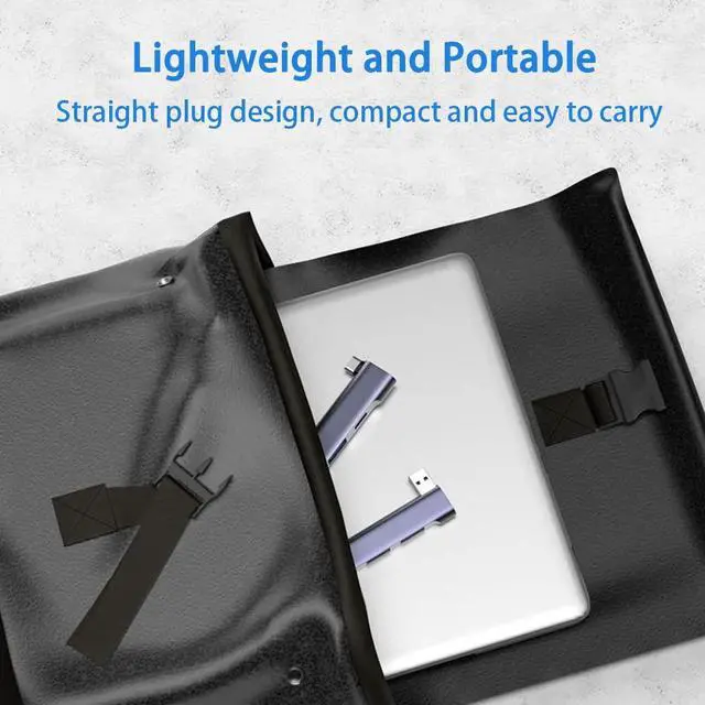 Alt view image 7 of 7 - USB C Hub for Laptop, Portable USB C Splitter Multiport Adapter with Type-C Charging Port and USB 3.0 Port for MacBook Pro/Air, Surface Pro, Keyboard, Flash Drive