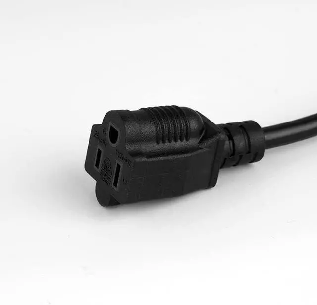 Alt view image 4 of 5 - 2 Pack 8FT Extension Cord 3 Prong 16 Gauge AWG Heavy Duty Power Cord, NEMA 5-15P to NEMA 5-15R ETL Listed, 8 Feet Power Cable for Home Office Indoor and Outdoor Use