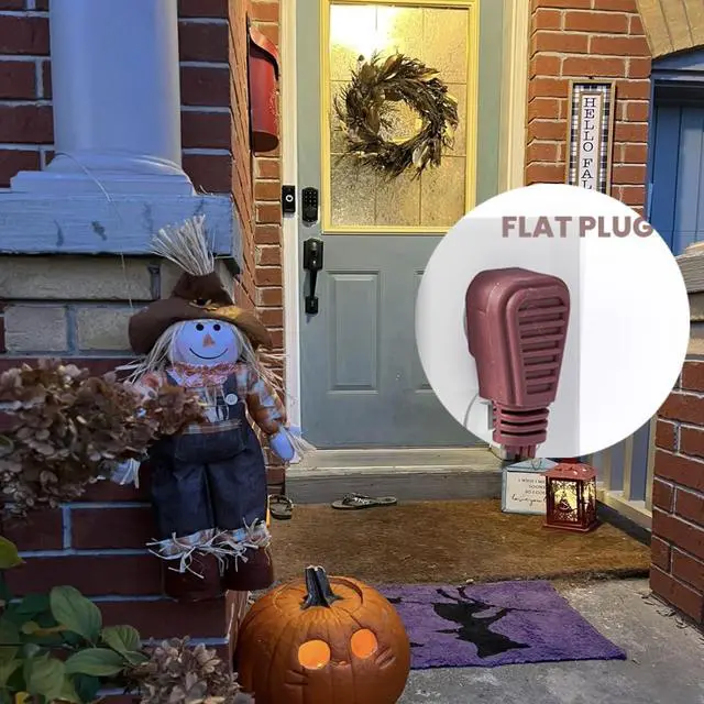 Alt view image 5 of 7 - 3-Outlets Flat Plug Extension Cord Outlet Extender, UL Certified, Indoor Extension Cord 16 Gauge 8FT Brown 3 Prong, 16/3 SPT-3 13A Power Strip