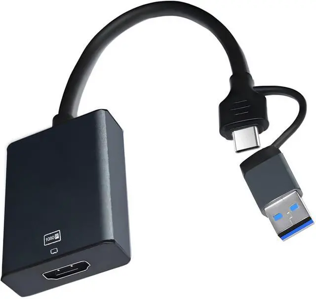 Main image of USB to HDMI Adapter for Monitor,HDMI USB 3.0 Converter Splitter for Laptop Desktop PC TV Compatible with MacOS Windows 7/8/10/11