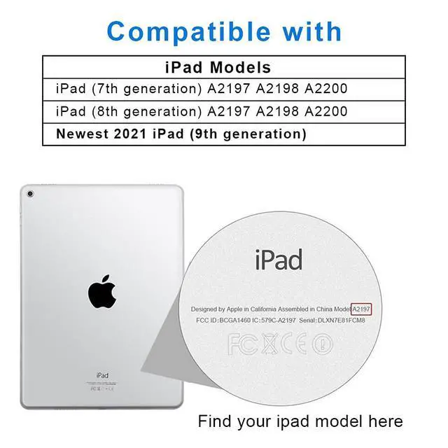 Alt view image 2 of 7 - Case for iPad 9th/8th/7th Generation 10.2 inch, Stand Folio Detachable Wireless Bluetooth Keyboard Cover Soft TPU Back Case with Pencil Holder for iPad 10.2 2021/2020/2019, Light Green