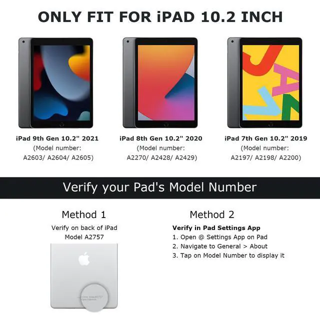 Alt view image 2 of 7 - for iPad 9th Generation Case with Keyboard 10.2 Inch - 7 Color Backlit 360° Swivel Multi-Touch with Pencil Holder for iPad 9th Gen/8th Gen/7th Gen Case with Keyboard(Black)