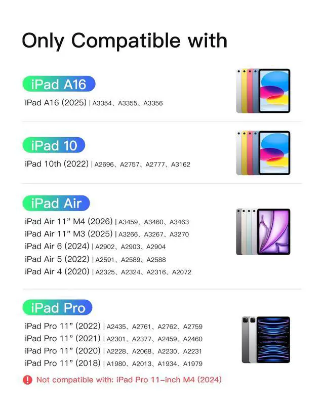 Alt view image 2 of 7 - for iPad 10th/11th Gen Case with Keyboard, Ultralight Keyboard with Pen Holder for A16 2025/10th Gen(2022 10.9"), Air 11" M4/M3/M2 (2026/2025/2024), Air 5/4, Pro 11 4/3/2/1,AirTap Gray