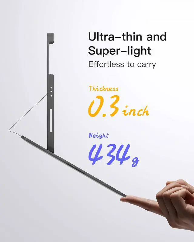 Alt view image 3 of 7 - for iPad 10th/11th Gen Case with Keyboard, Ultralight Keyboard with Pen Holder for A16 2025/10th Gen(2022 10.9"), Air 11" M4/M3/M2 (2026/2025/2024), Air 5/4, Pro 11 4/3/2/1,AirTap Gray