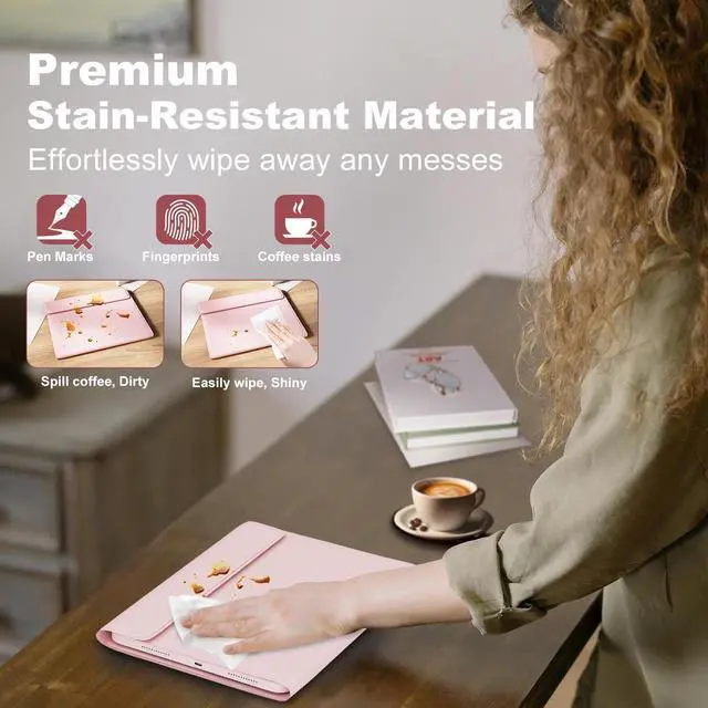 Alt view image 2 of 7 - Keyboard Case for iPad 9th Generation 10.2'', iPad 8th/7th, Premium Stain-Resistant Detachable Wireless Keyboard Adjustable Grooves Case with Pencil Holder for iPad Pro 10.5/Air 3rd Gen(Pink)