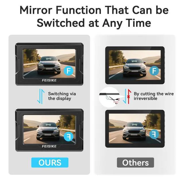 Alt view image 6 of 7 - Camera, 1080P IR Night Vision with Monitor, Easy Setup Plug-Play Rear View Camera, 150 Degrees Wide Angle, IP68 Waterproof, 4.3" Display for Car Truck SUV