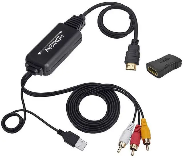 Main image of HDMI to RCA Cable, HDMI to RCA Converter Adapter Cable, 1080P HDMI to AV 3RCA CVBs Composite Video Audio Supports for Amazon Fire Stick, Roku, Chromecast, PC, Laptop, Xbox, HDTV, DVD