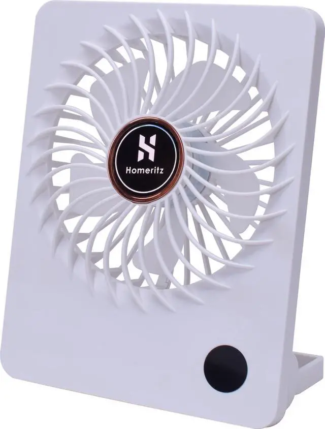 Main image of Personal Battery Operated Desk Fan, Rechargeable Fan, 2000mAh Battery, Power Display and 180° Tilt Folding, Ultra Quiet and Portable, Office, Camping, in Car (White), Compact