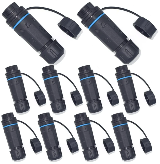Main image of 10PCS Shielded RJ45 Waterproof Panel Mount Connector IP68 Cat5/5e/6 8P8C Ethernet LAN Cable Coupler Female to Female Outdoor Network Adapter
